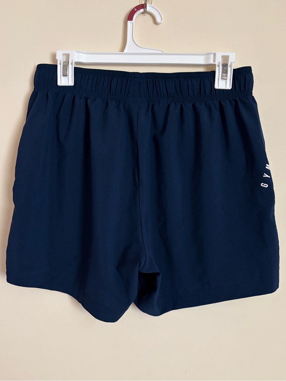 Gymshark Navy Blue Performance Shorts with Branded Waistband